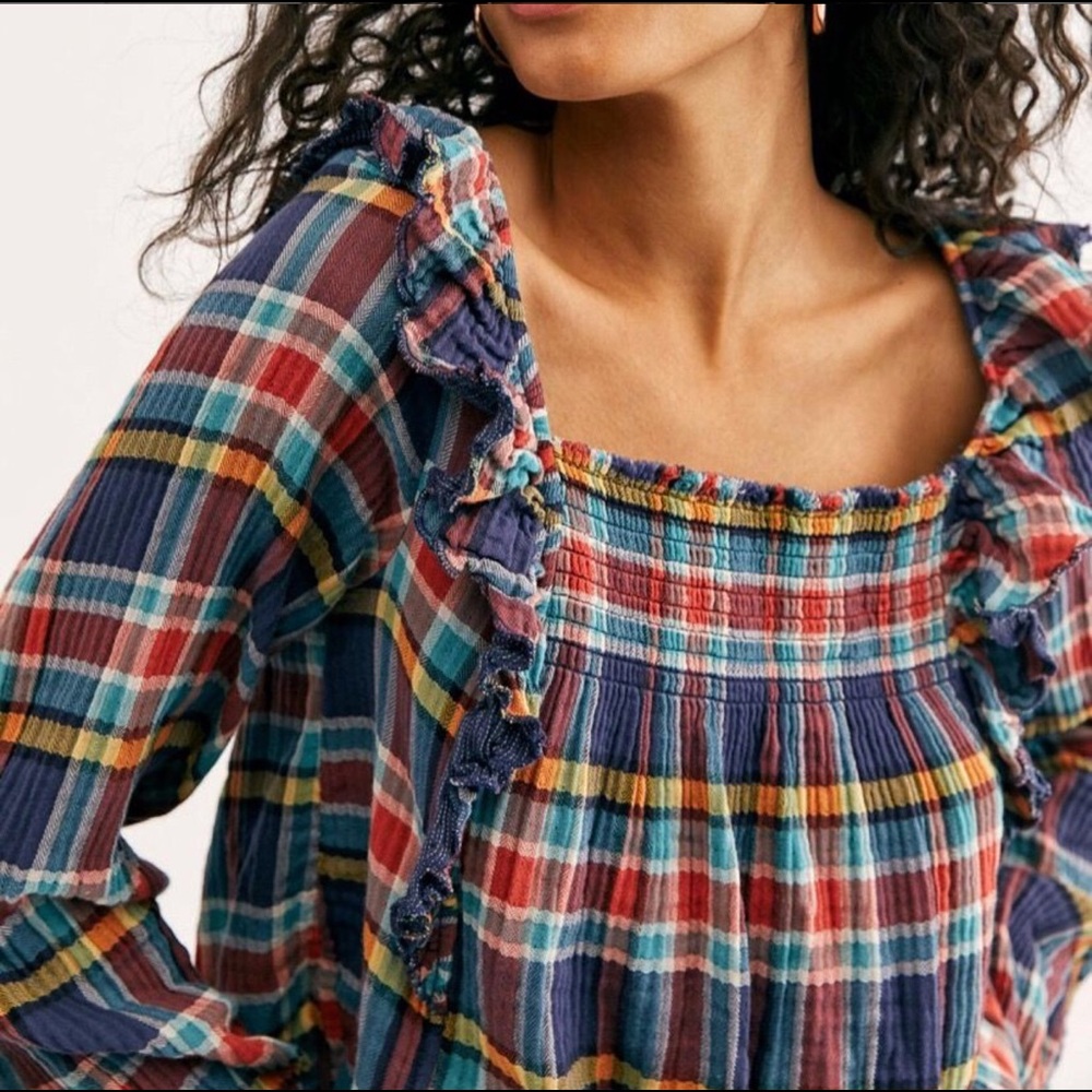 Free People - WE THE FREE Plaid Top